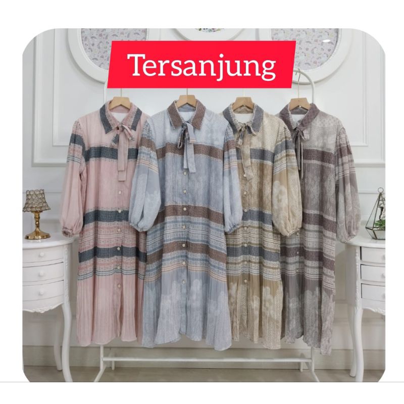 Meijiwang Tunik plisket depan belakang ceruty import