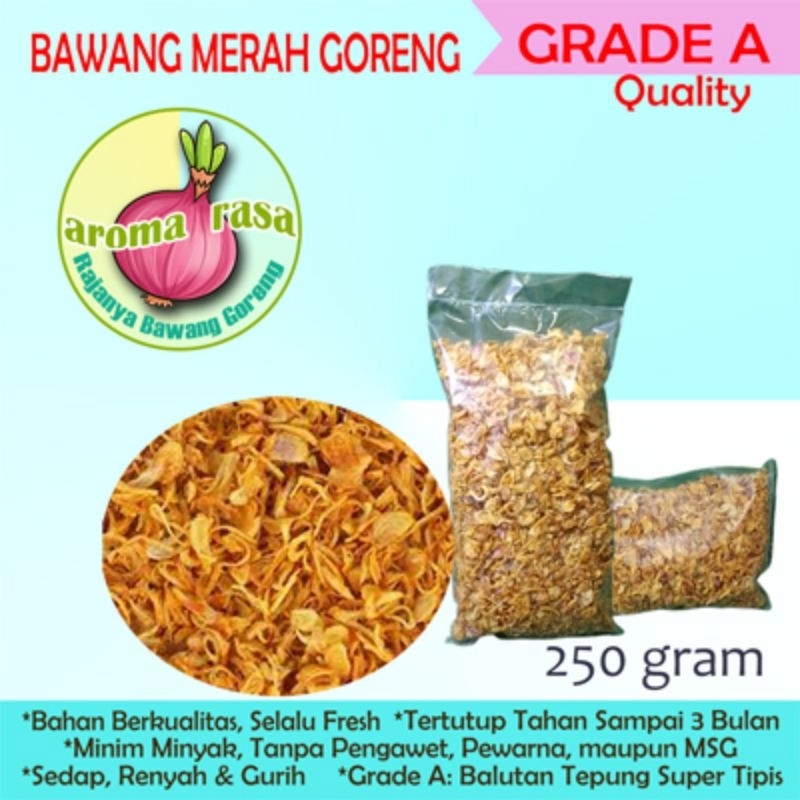 

Bawang Merah Goreng Grade A 250 gr AROMA RASA