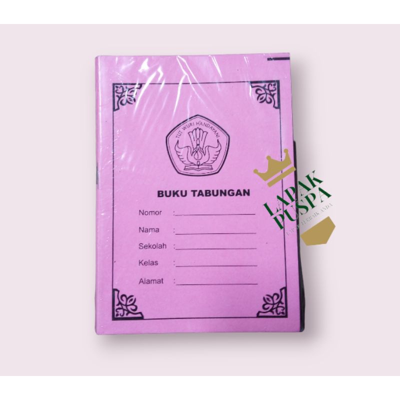 1 pcs buku tabungan siswa siswi sekolah kertas bagus