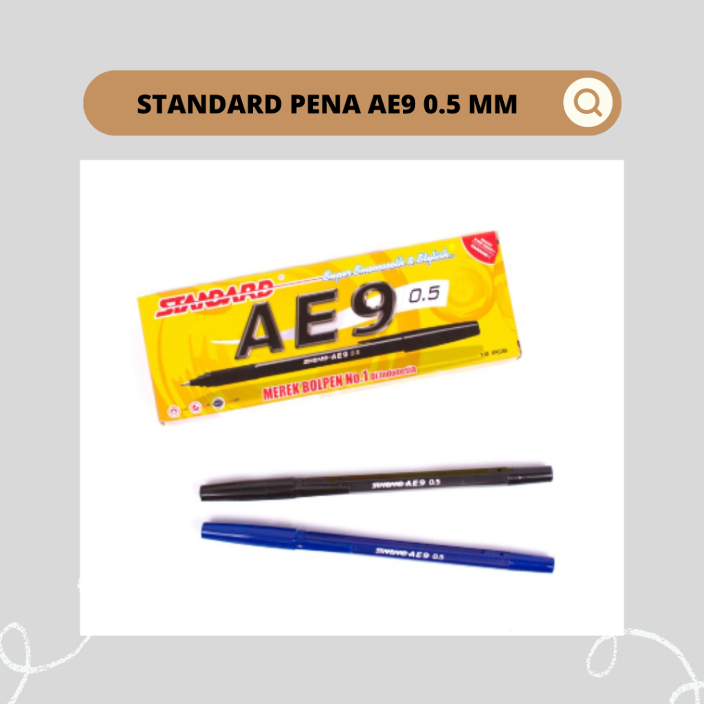 

STANDARD PENA AE9 0.5 MM | 1 KOTAK