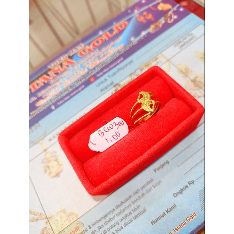 cincin emas model bunga | cincin emas asli 16k