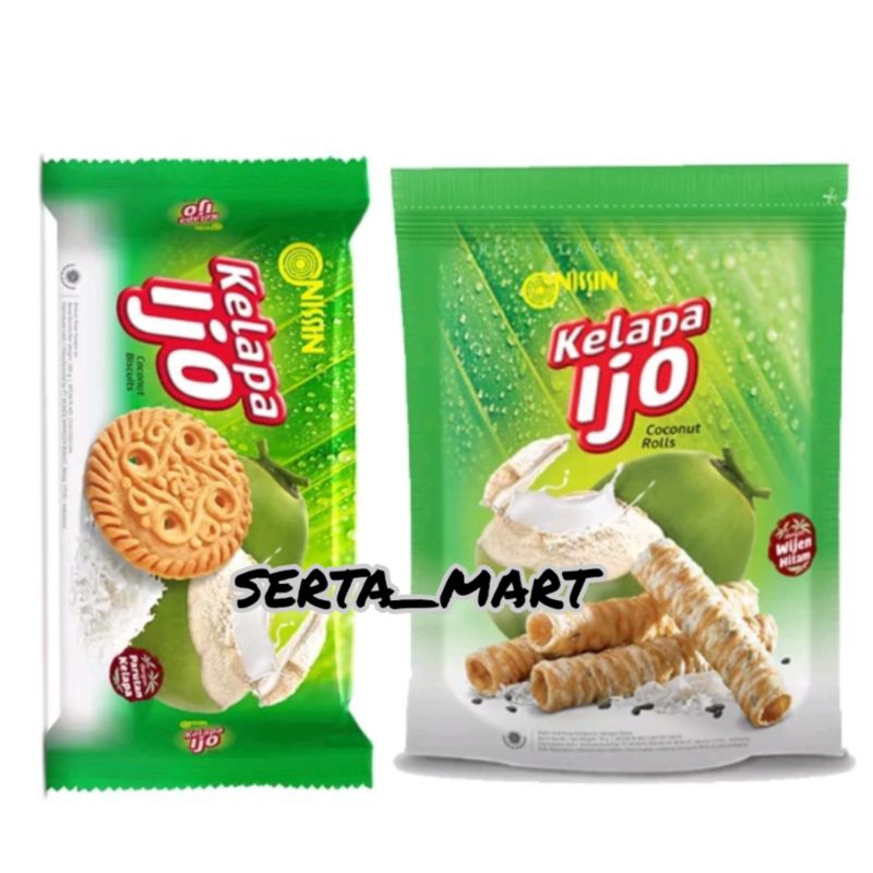 

Nissin Biskuit Kelapa Ijo 280gr - Nissin Biskuit Kelapa Ijo Rolls Pouch 70gr