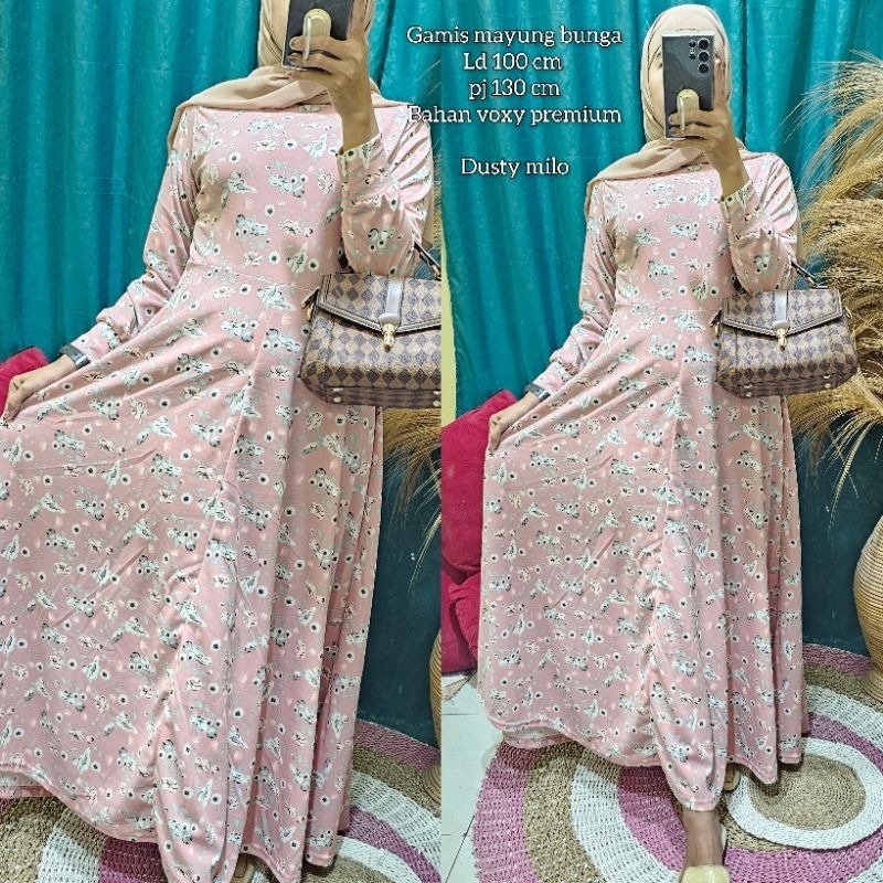 gamis mayung voxy bunga