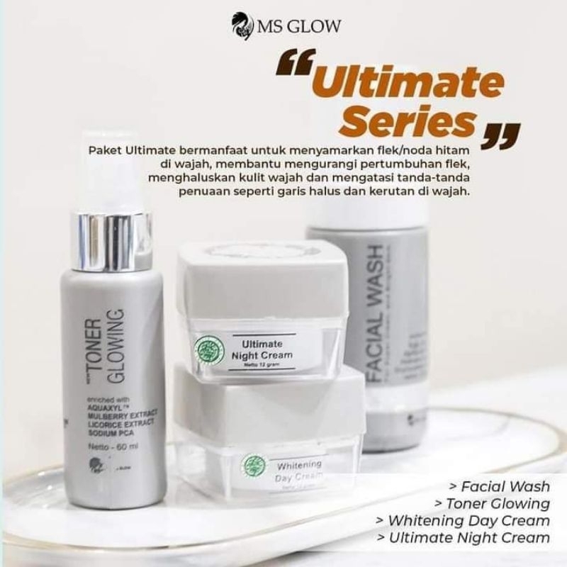 ULTIMATE MS GLOW/PAKET MS GLOW ULTIMATE/PAKET MS GLOW MENGHILANGKAN FLEK
