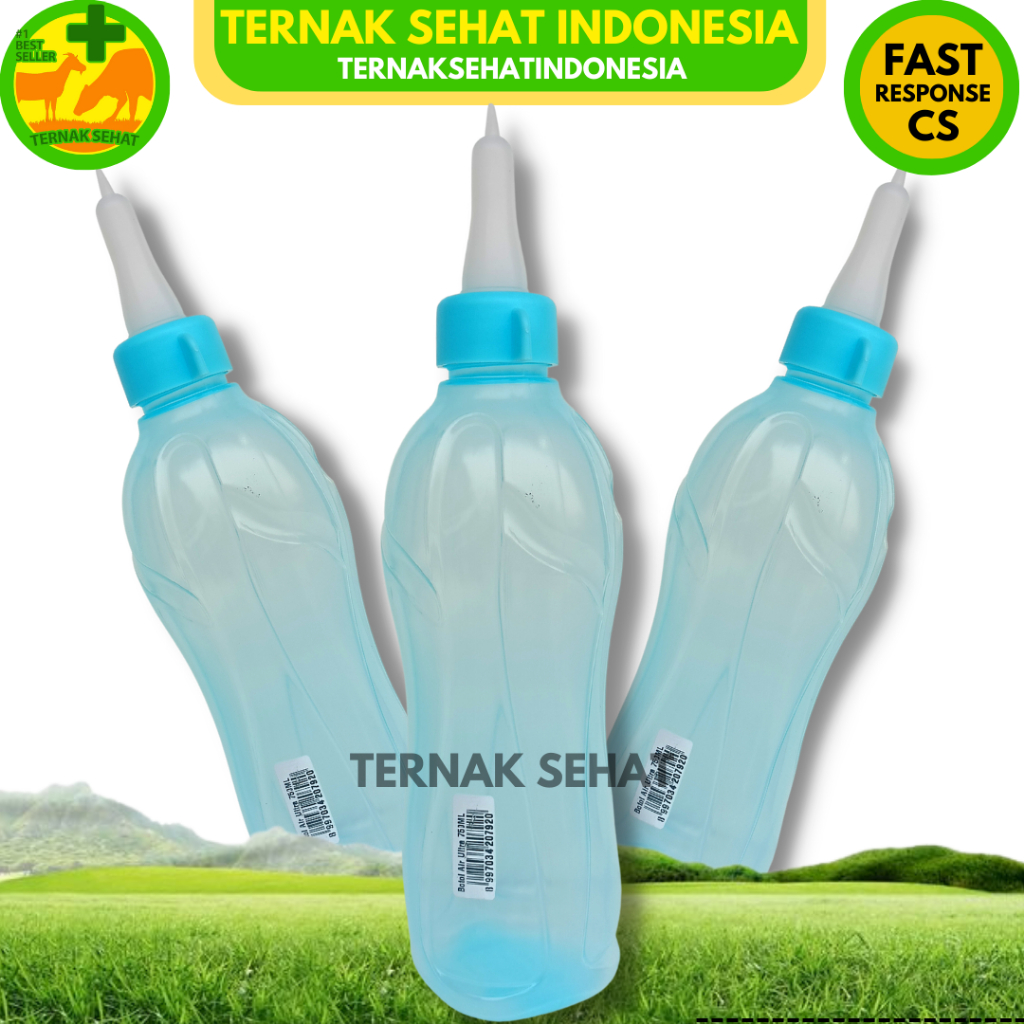 BOTOL DOT CEMPE - Dot Kambing Domba 1 Liter dan 750ml (putih)- Untuk Cempe Kambing Domba - Botol Dot