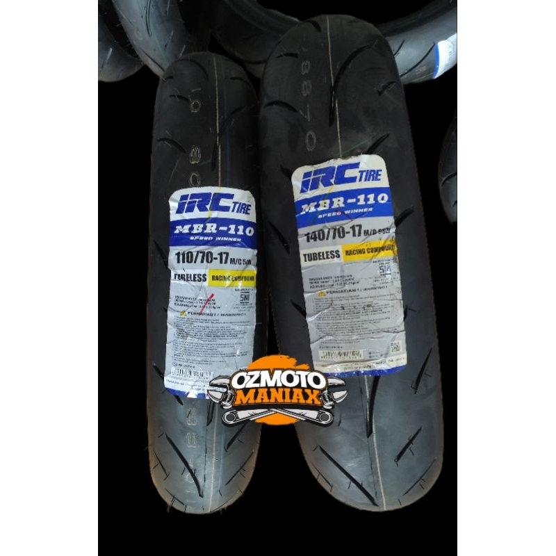 Paket Ban IRC MBR-110 size 110/70-17 & 140/70-17 (Soft Compound)