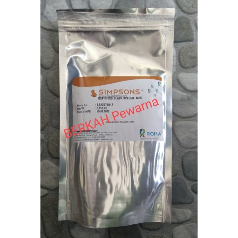 Pewarna minyak hitam/ospiritso black special-1625 simpsons 250gr