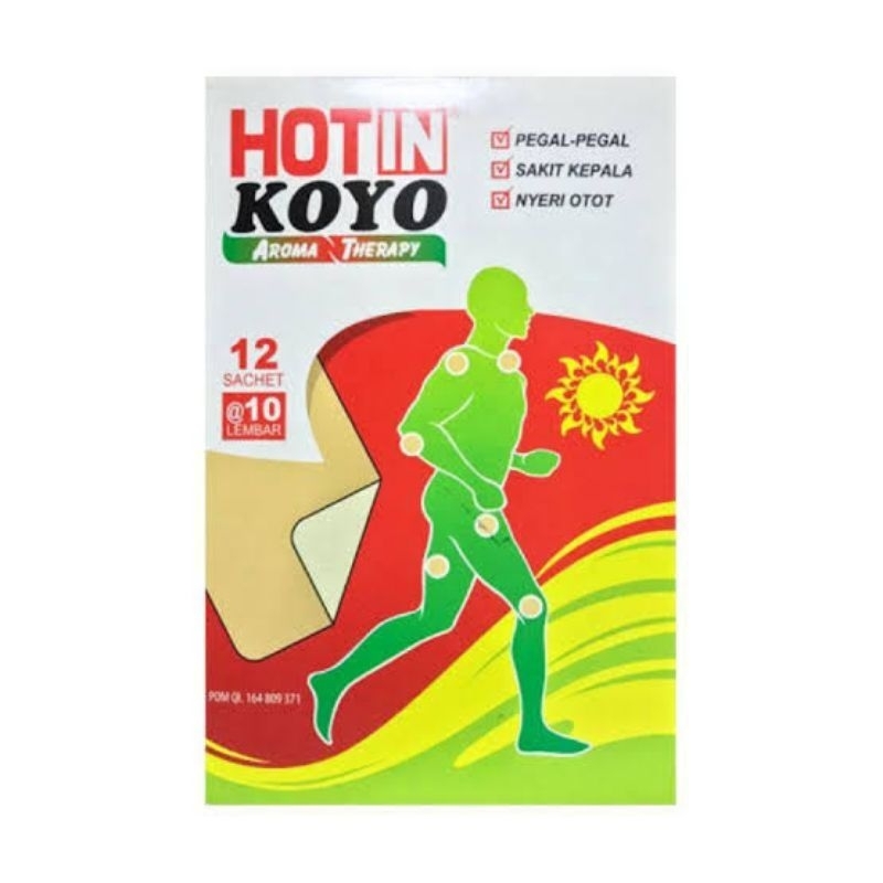 hot in koyo aromatherapy hotin 12's 12 sachet / box