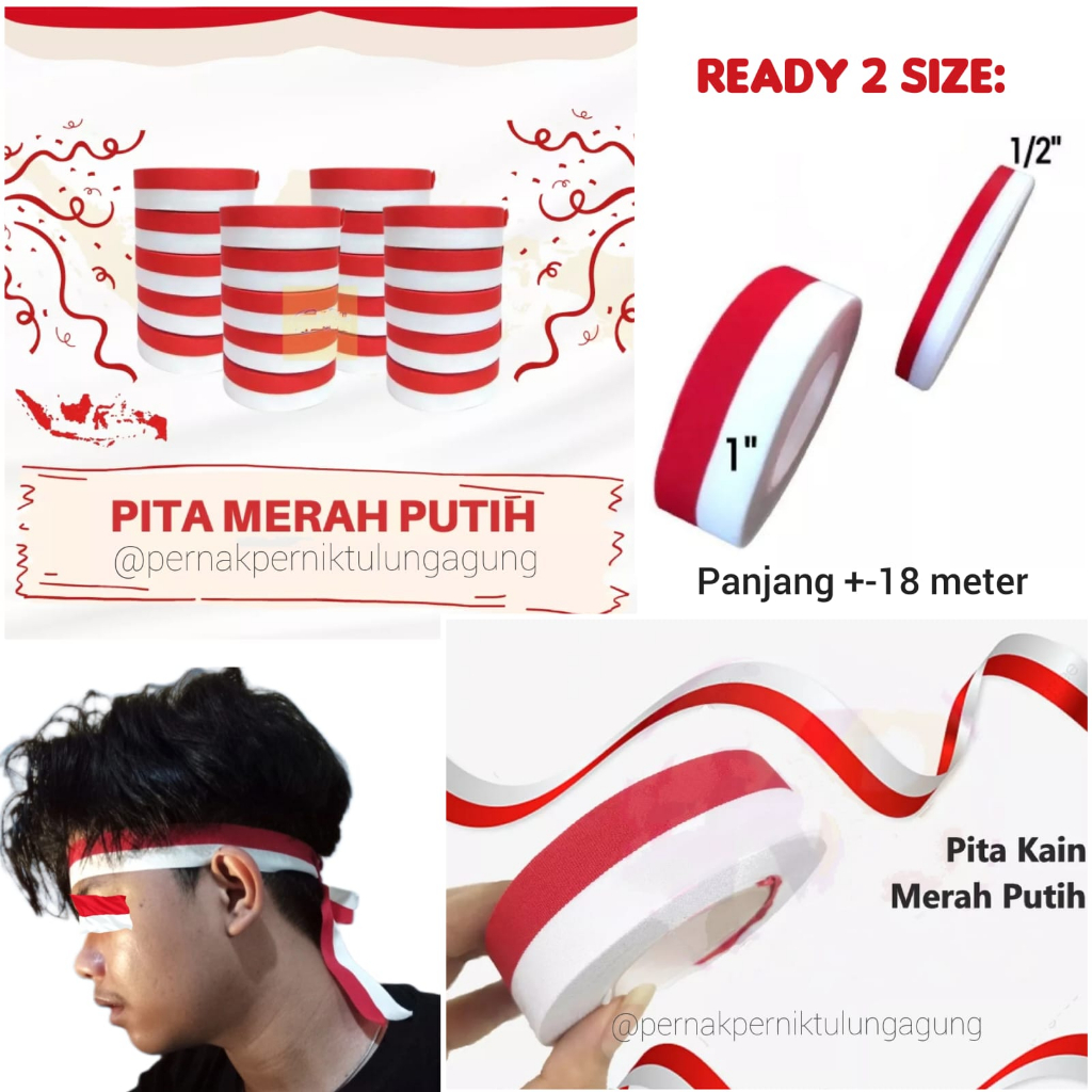 

Pita Merah Putih - Ukuran 1cm dan 0.5cm