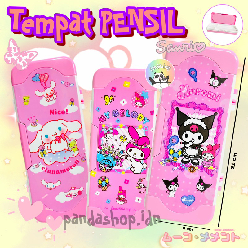 

Tempat Pensil /pencilcase Sanrio Lucu Premium Quality Kuromi cinnamonroll melody