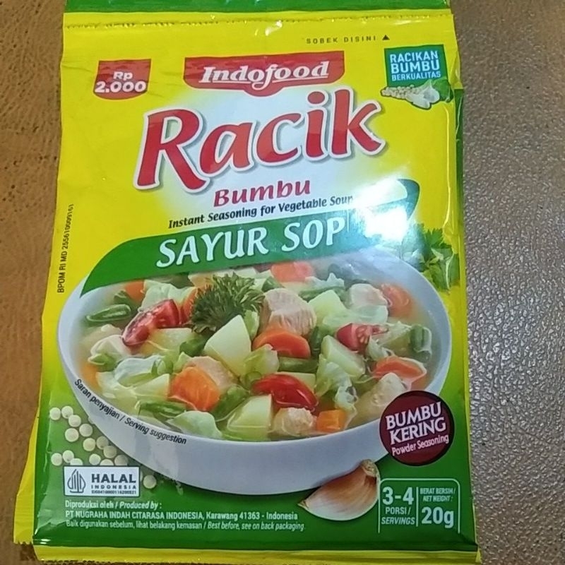 

BUMBU RACIK SAYUR SOP 1 BUNGKUS