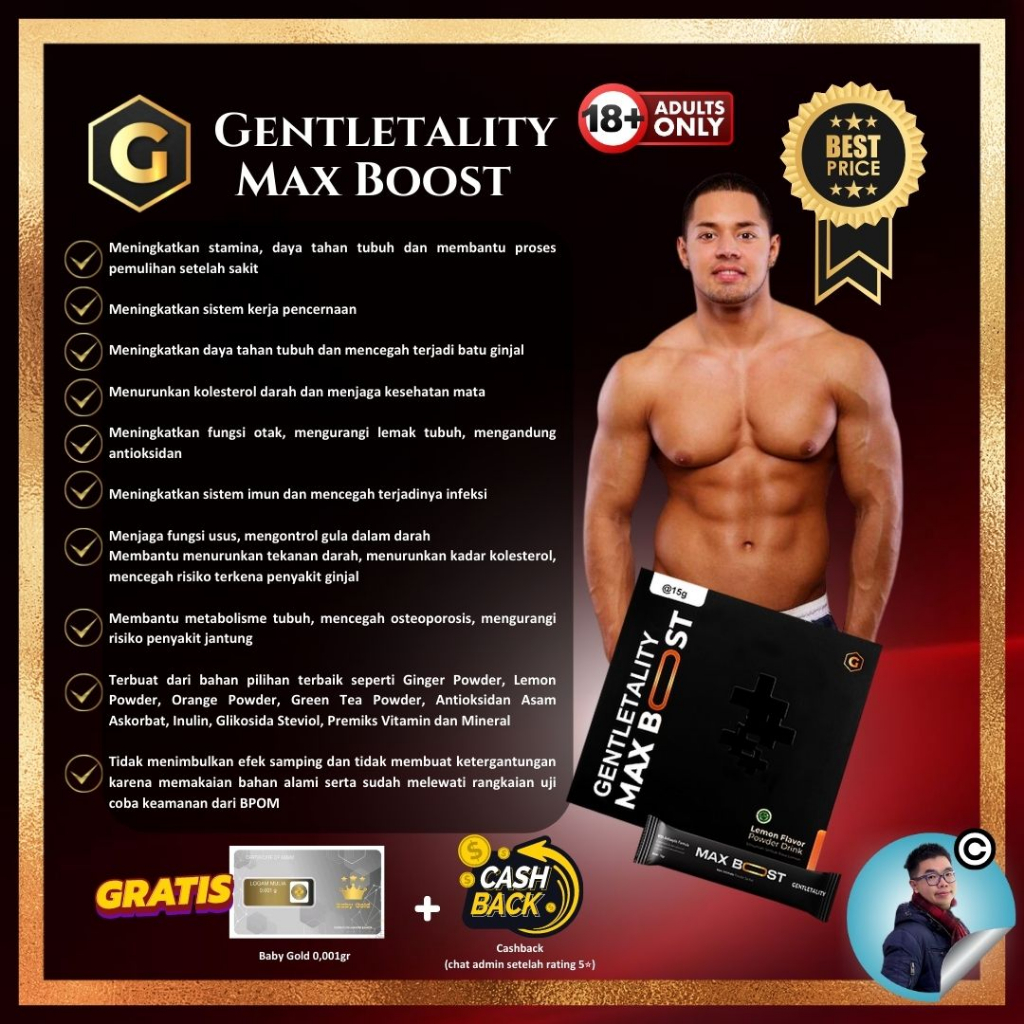 GENTLETALITY MAX BOOST ANTIOKSIDAN PENGURANG LEMAK TUBUH