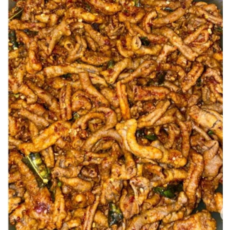 

Kripsus (Kripik usus) ayam pedas daun jeruk 500gram