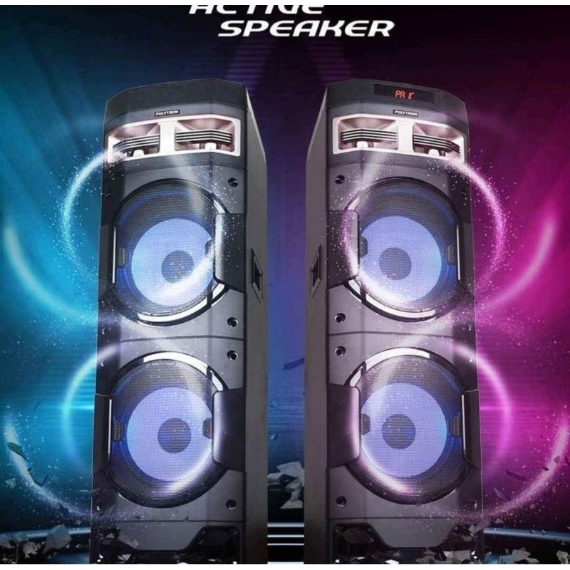 SPEKER POLYTRON PAS 10D28 FM RADIO SUPER BASS GRATIS ONGKIR SAMPAI CILACAP KOTA