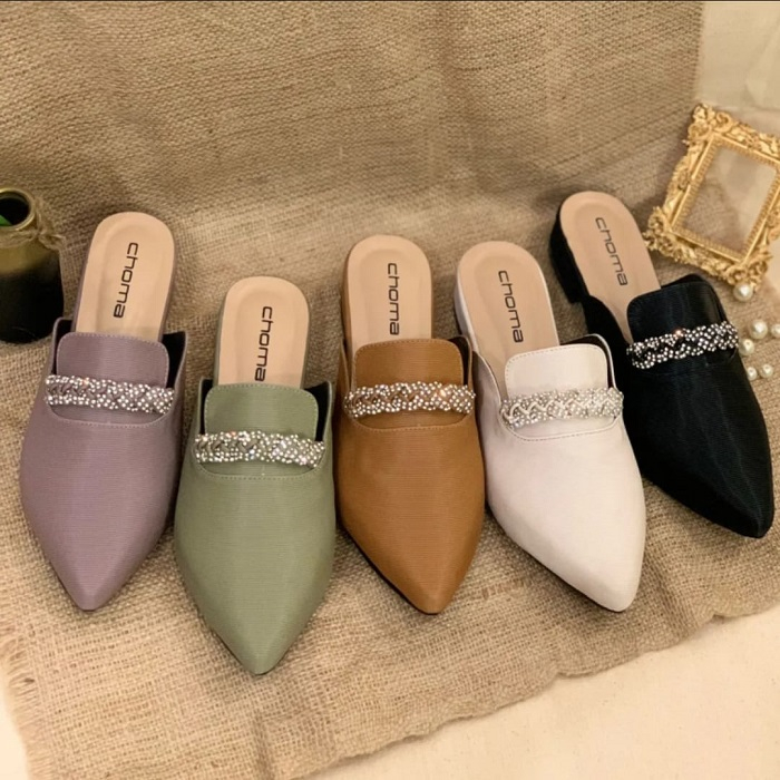 Sandal Selop Wanita Motif Tali Pita