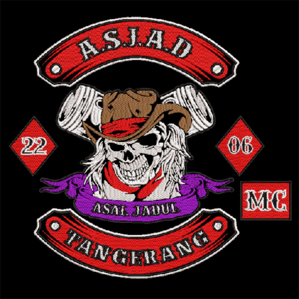 BORDIR LOGO TEMPEL CUSTOME DESAIN UKURAN BESAR