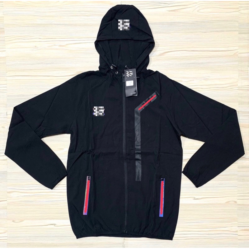 JAKET MICRO IMPORT PRIA LENGAN PANJANG TOPI KUPLUK RUNNING OLAHRAGA OLIVE BIRU ELECTRIC MERAH HITAM