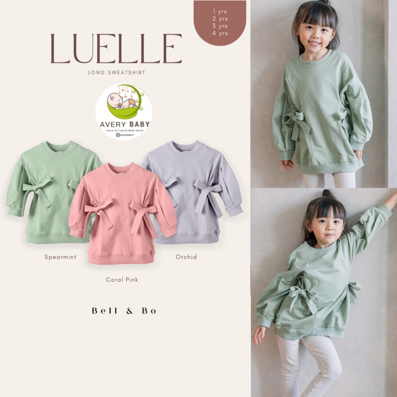 LUELLE BELL & BO / LUELLE LONG SWEAT SHIRT /OVERSIZE TEE/DRESS GIRL/ sweater oversize anak / sweater