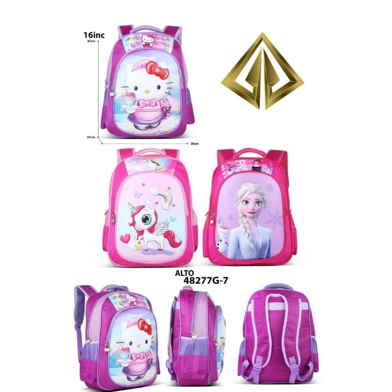 Tas Ransel Backpack Sekolah Anak Cewe SD Import By Alto