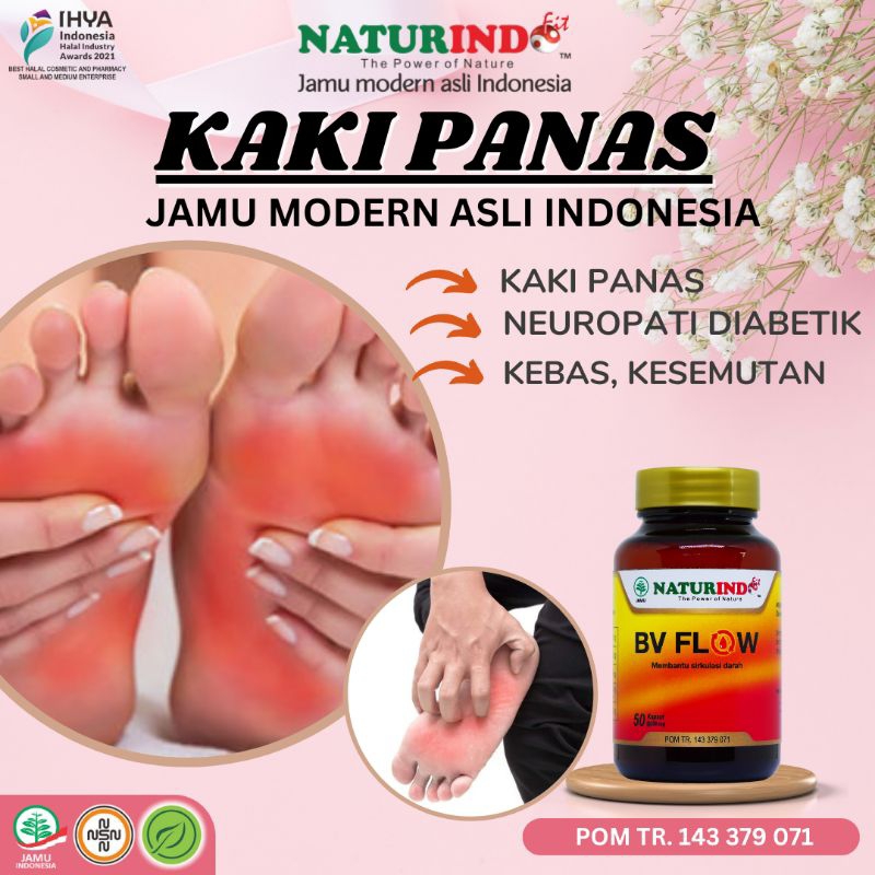 Obat Kaki Panas Terasa Terbakar Diabetes Syaraf Penyumbatan Darah Kesemutan Kebas neuropati bv flow