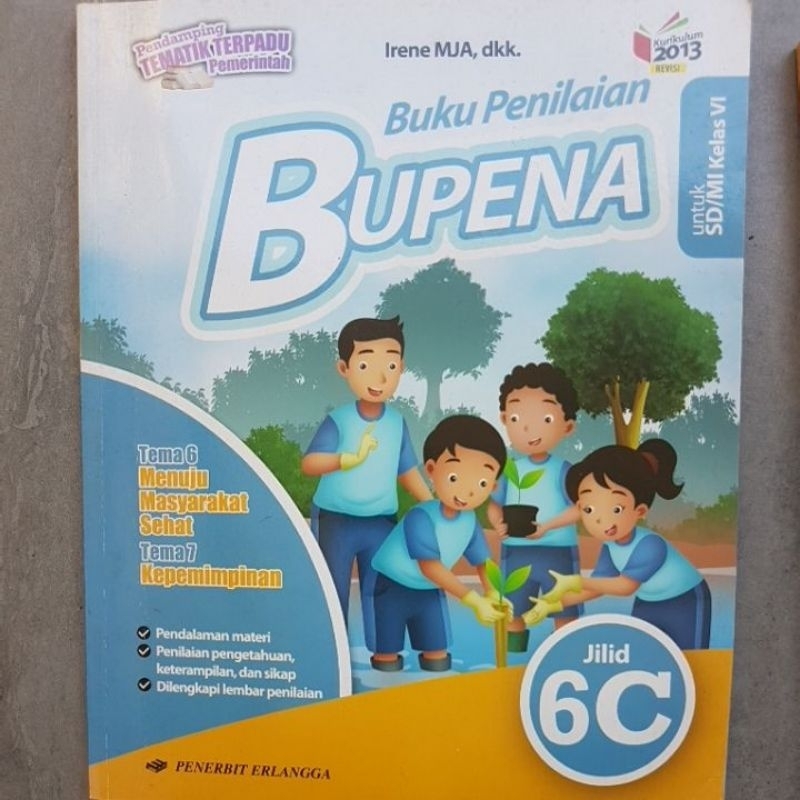 

Buku Pendamping Tematik, Buku Penilaian BUPENA kelas 6 penerbit Erlangga