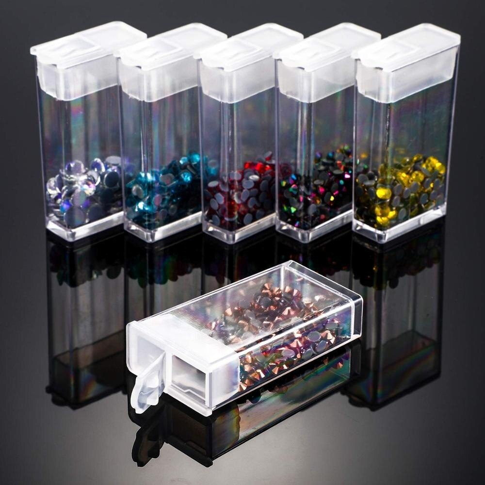 64 Grids Resin Rhinestone Beads Transparent Container Akrilik Diamond Painting Storage Box DIY