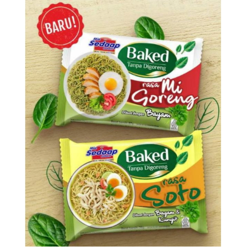 

Mie Instant Sedaap Baked Tanpa Digoreng Bayam - Mie Goreng / Kuah Soto