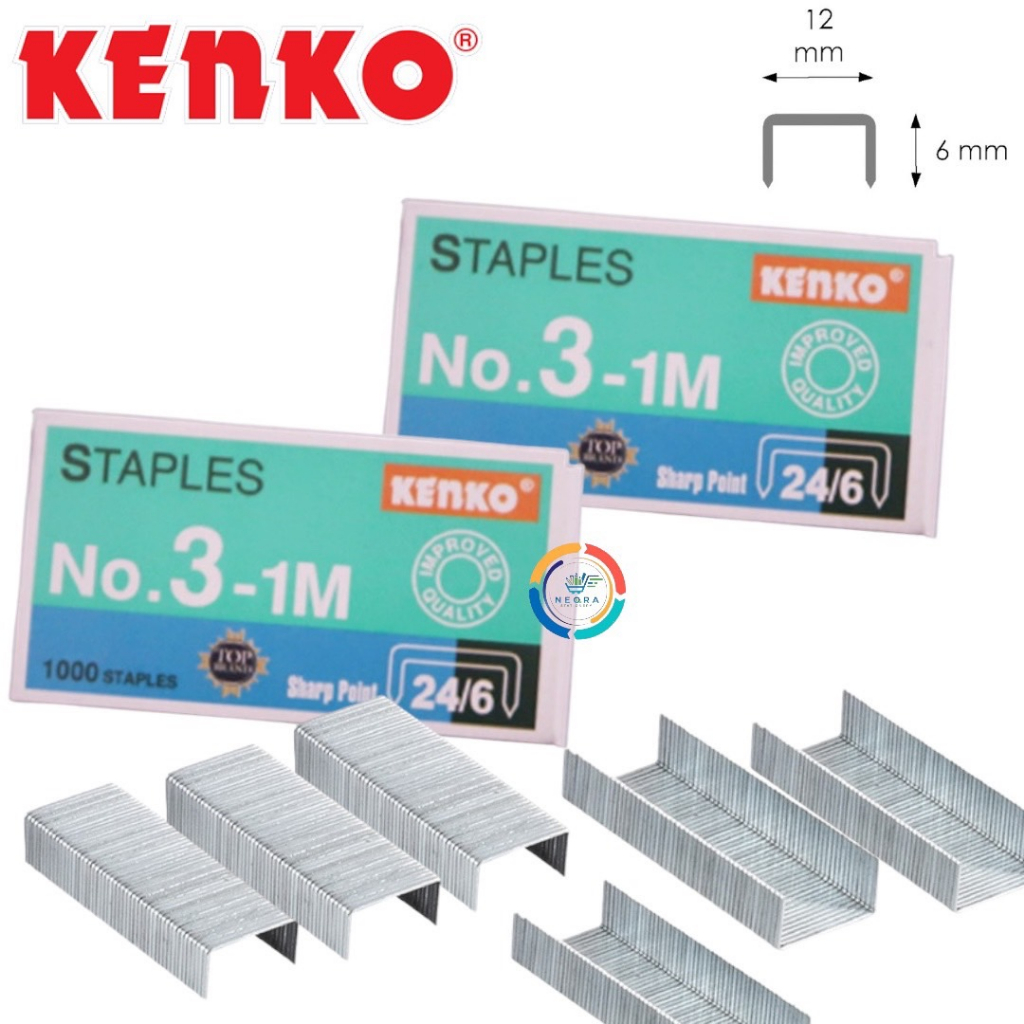 

Isi Staples Kenko Ukuran Besar No. 3 - 1M (Improved Quality)