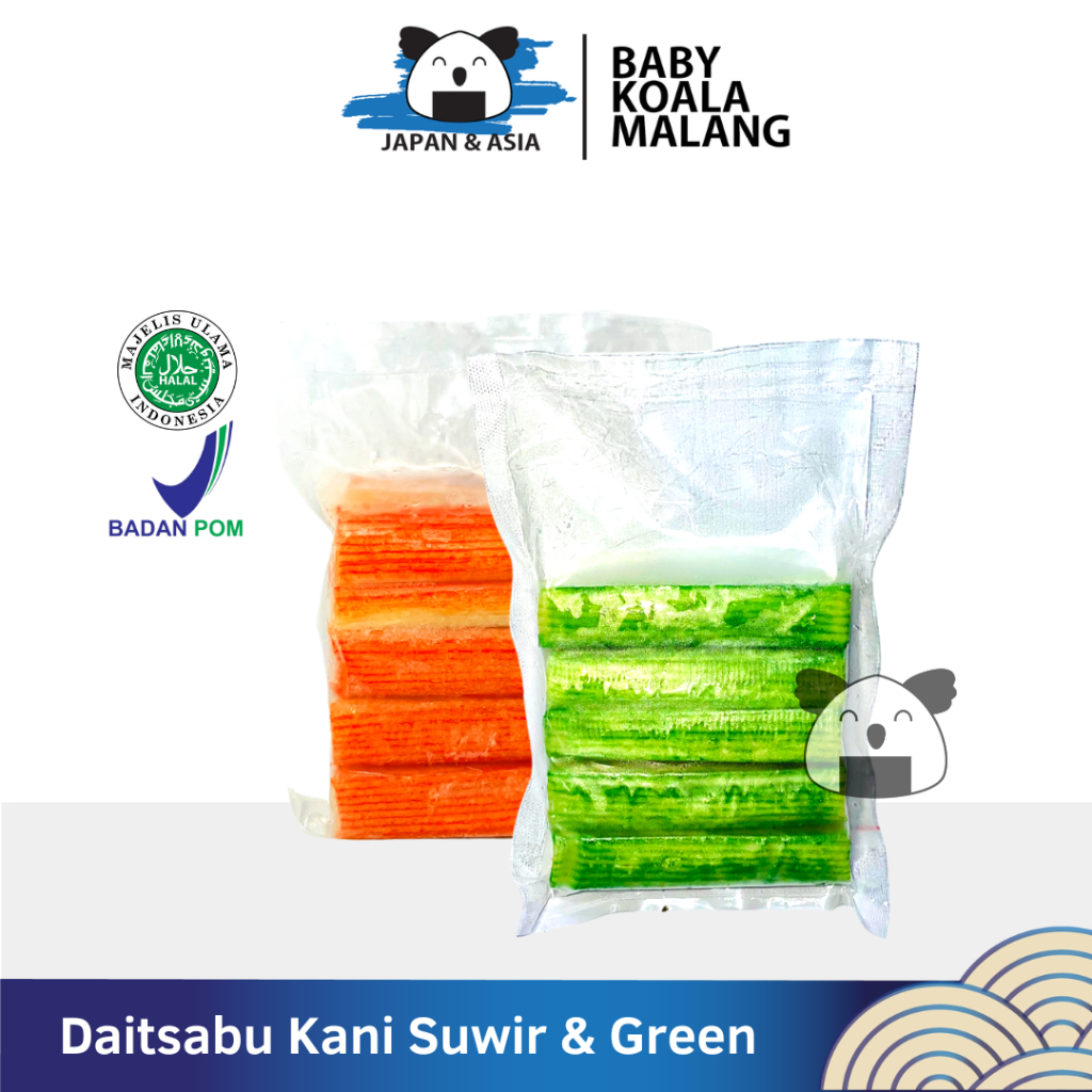 DAITSABU Crabstick Kani Suwir 10 pcs Halal │ Crab Stick for Kani Salad Ramen Shabu-shabu..