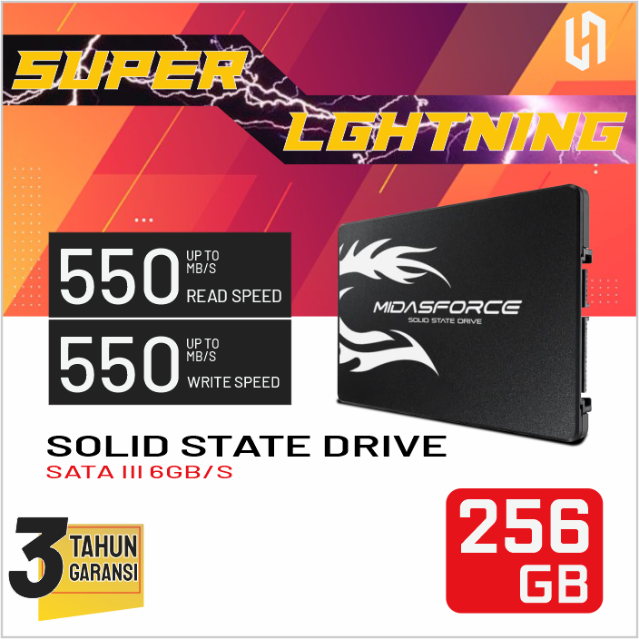 SSD 256GB SATA III 2.5" Midasforce Super Lightning