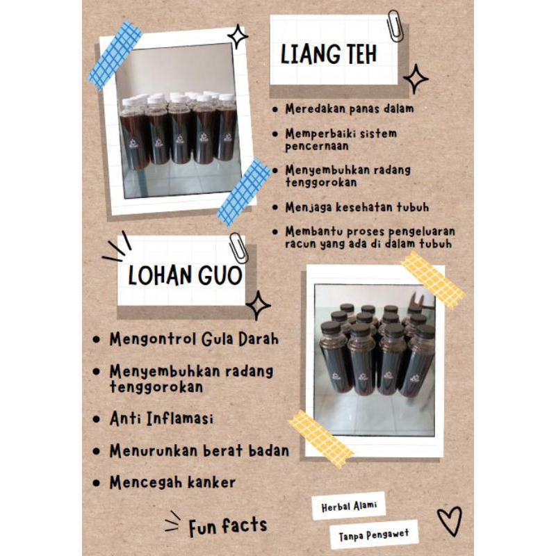 

Liang Teh & Lohan Guo / Minuman Herbal / Herbal Drink