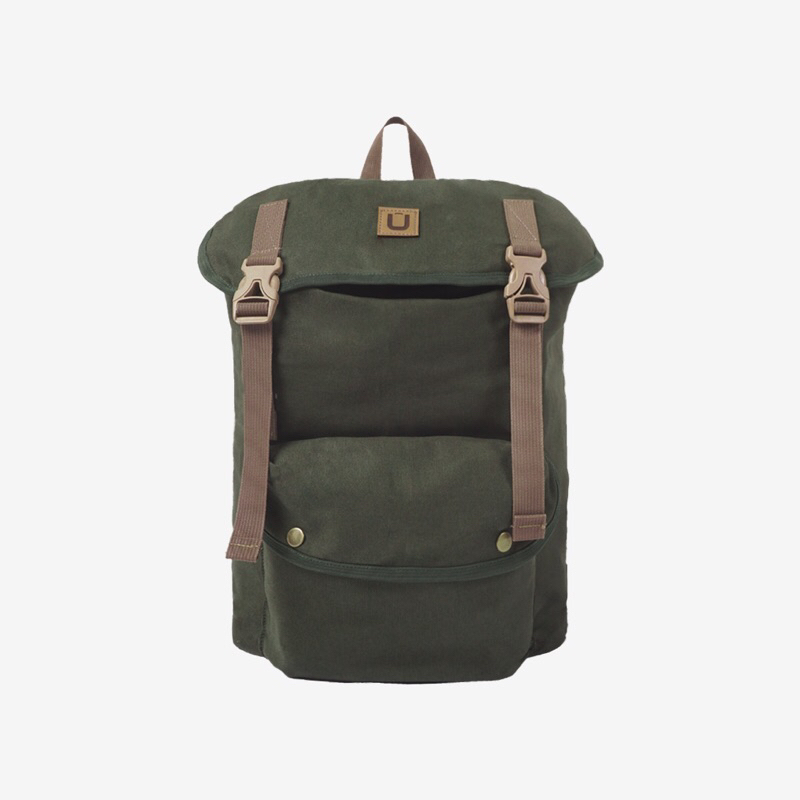 BAGGU Backpack Krakatoa - ARMY - Tas Ransel Laptop Kanvas Pria Wanita unisex