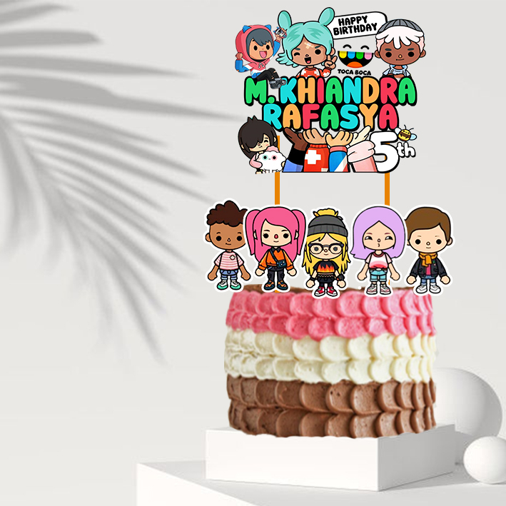 Toca Boca Topper Cake Birthday / Hiasan Kue Ulang Tahun