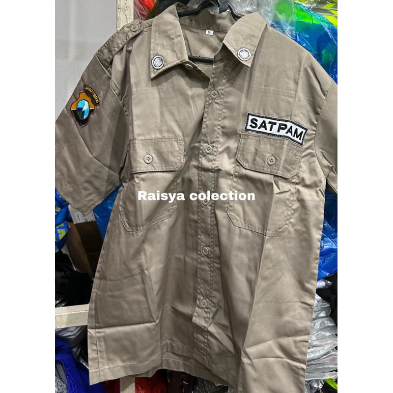 baju pdh satpam coklat / atasan satpam pdh coklat / seragam satpam terbaru coklat