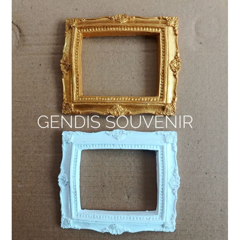Frame resin square belgi - frame bahan mahar scrapbook - frame resin bahan kerajinan / crafr