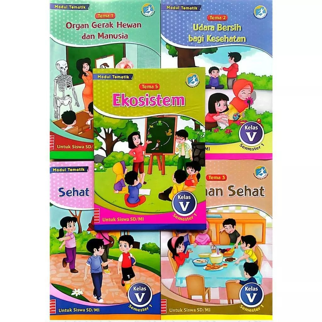 Buku LKS Tematik Tema 1,2,3,4,5 Kelas 5 SD/MI Semester 1 & 2 kurikulum 2013