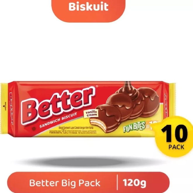 

BETTER SANDWICH BISCUIT BIG FUN BITES ISI 10 120GR