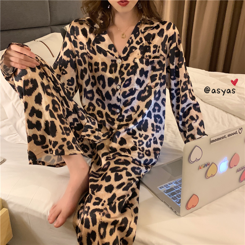 Leopard Macan Piyama Spandek Lengan Panjang Import PP Baju Tidur Wanita Premium Kekinian Imlek Sinci