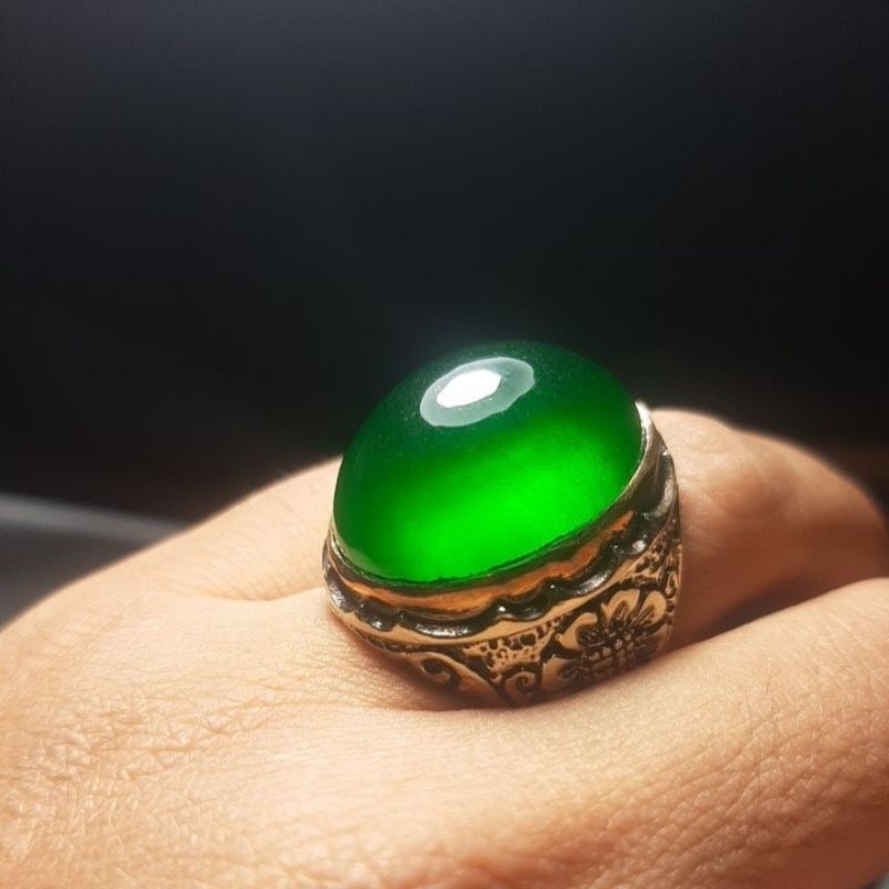 Batu Cincin Giok Burma Kualitas Super