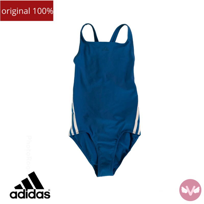 Baju Renang anak perempuan remaja Adidas Original 100% / Baju Renang Adidas Blue Biru