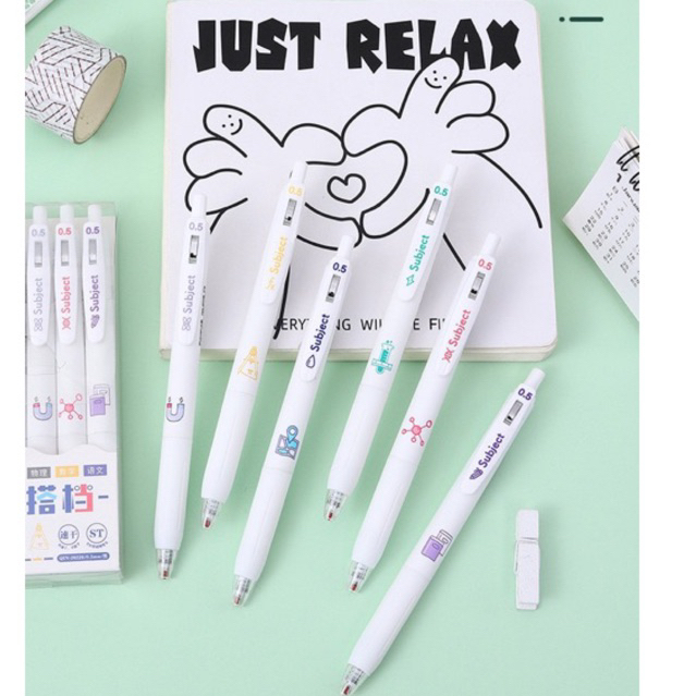 

AJS Pulpen mekanik 0,5mm hitam aesthetic 6pcs/ pulpen motif / pena mekanik / pena motif PP18