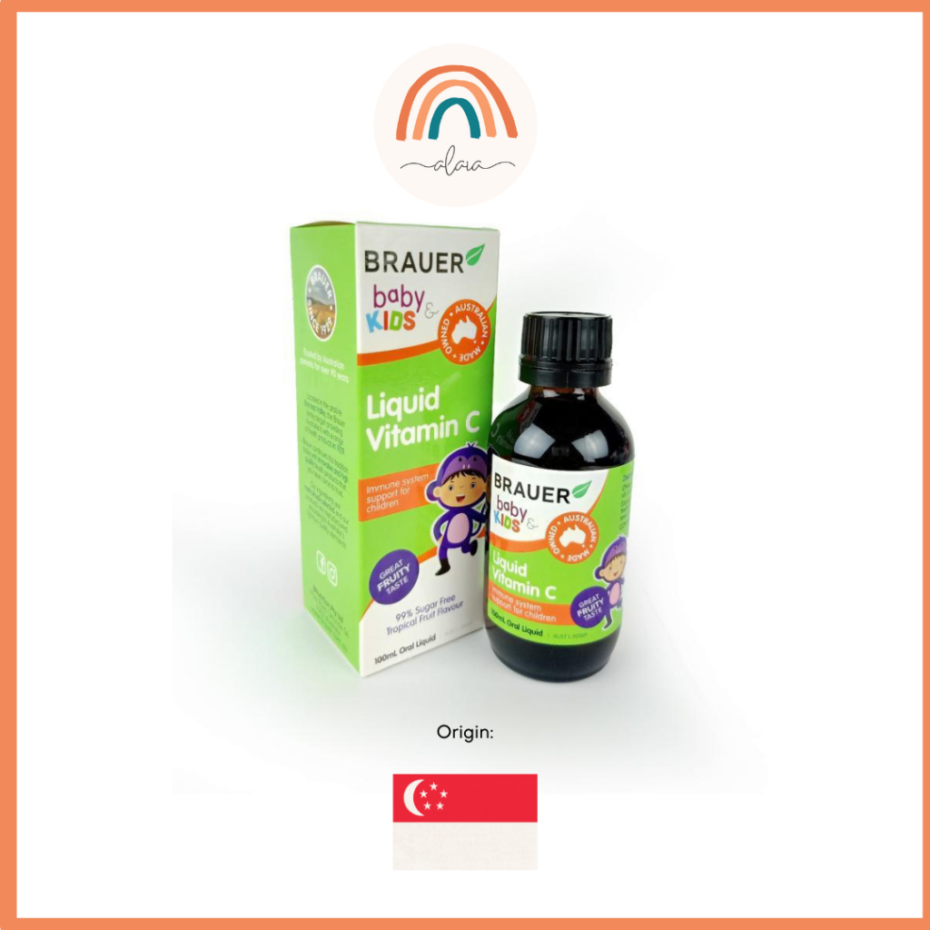 Liquid Vitamin C Brauer - Vitamin Bayi & Anak-anak -  Rasa Enak - Asal SG