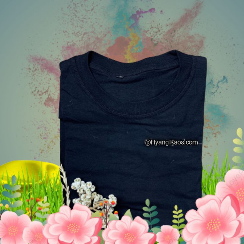 Kaos Polos Purwakarta || Cotton Combed 30s dan Cotton Combed 24s || Hitam