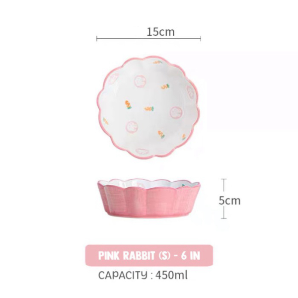 

Diskon Fruity keramik S Series / Promo mangkuk / Lace Pink inch 6 Bowl mangkok Rabbit -