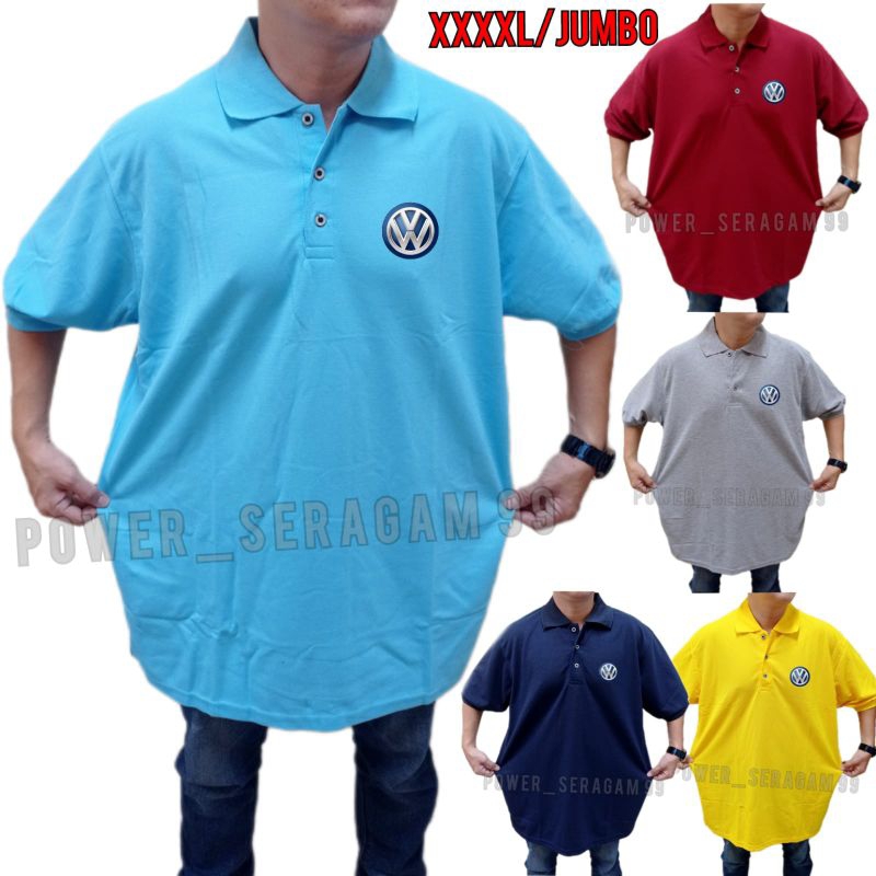 Poloshirt Jumbo Pria XXXXL / kaos Kerah Pendek Pria BIG Size / Kaos Wangky Pria JUMBO