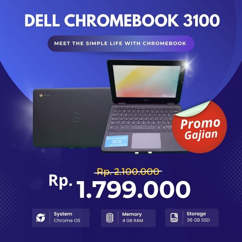 Dell ChromeBook Non Touch 3100