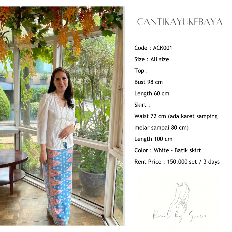 SEWA / RENTAL SET KEBAYA KONDANGAN CATIKAYUKEBAYA ACK001