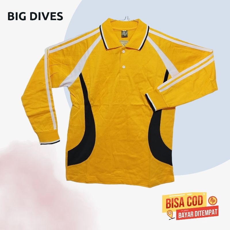 baju olahraga / kaos olahraga / kaos fitnes / baju training / lengan panjang kuning  02