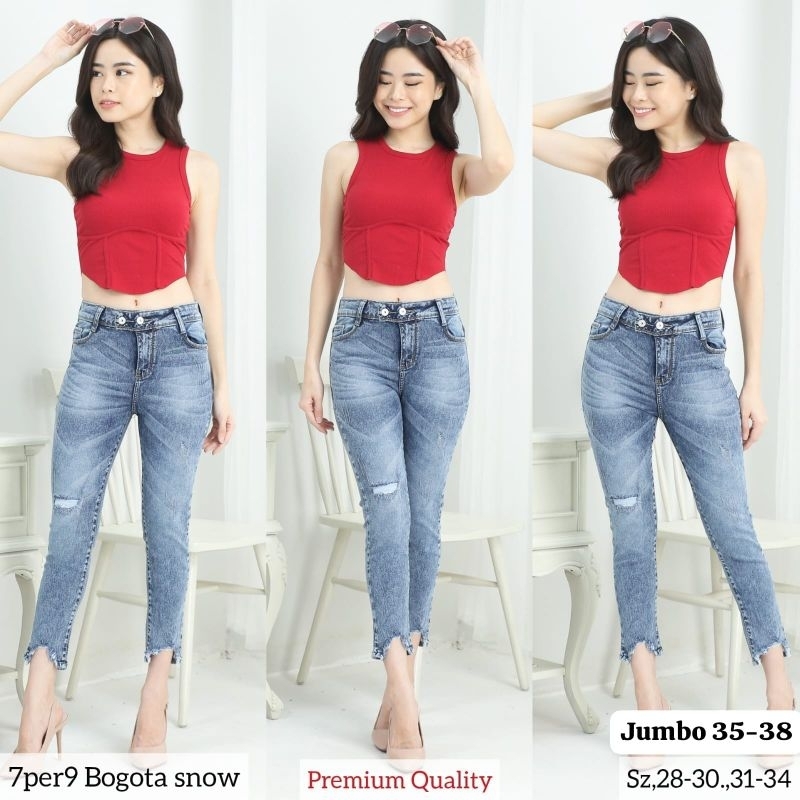 CELANA JEANS WANITA 7/9 EVODOM BOGOTA