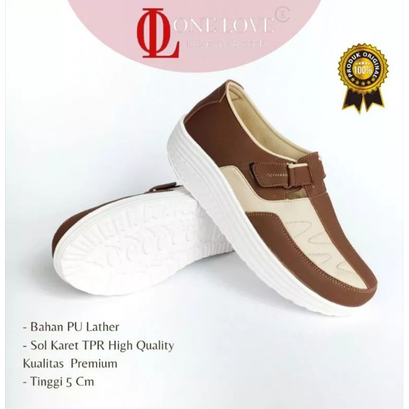 Sepatu Wanita Wedges Onelove Original Branded Sepatu Wedges Wanita